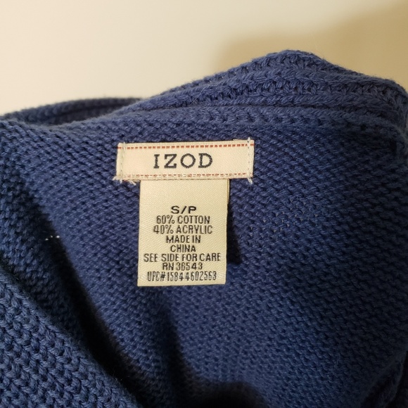 Izod Womens Blue Short Sleeve Sweater Size Small - Picture 5 of 5